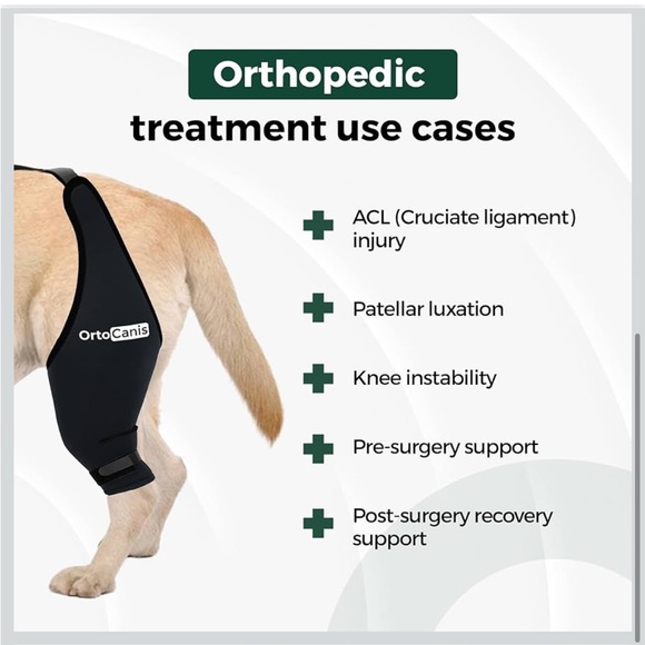 Ortocanis Dog Knee Brace For Hind Leg Support
- Flexible Neoprene Knee Brace - Picture 3 of 9